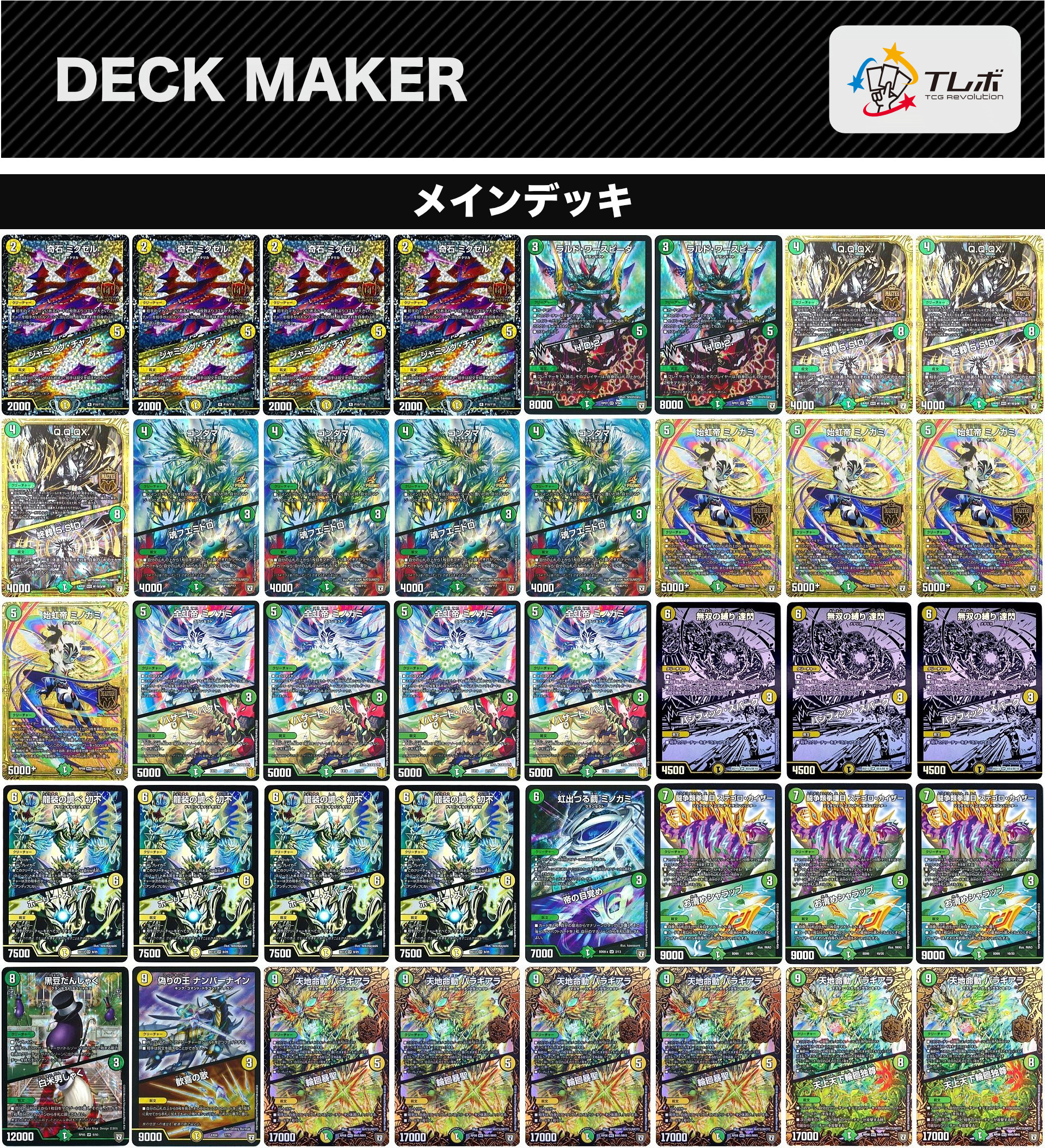 デュエルマスターズ 白緑ツインパクト デッキレシピ詳細 | ガチまとめ