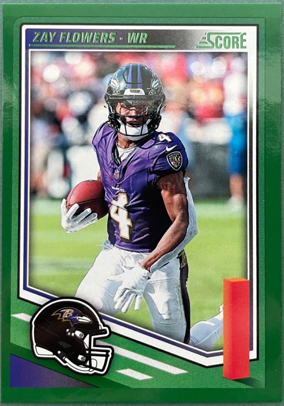 Zay Flowers [Green] #267 Prices | 2025 Panini Score | Football Cards