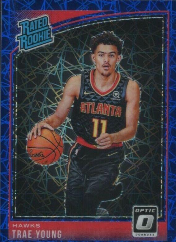 Trae Young [Blue Velocity] #198 Prices | 2018 Panini Donruss Optic