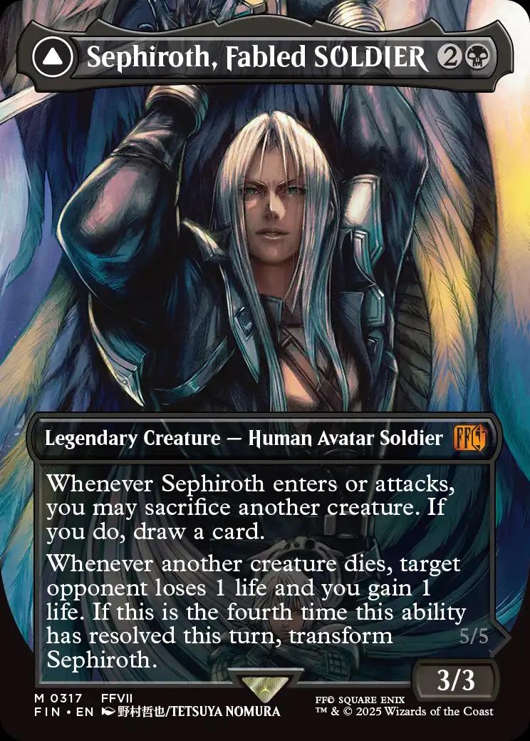 Sephiroth, Fabled SOLDIER [Borderless Foil] #317 Prices | Magic