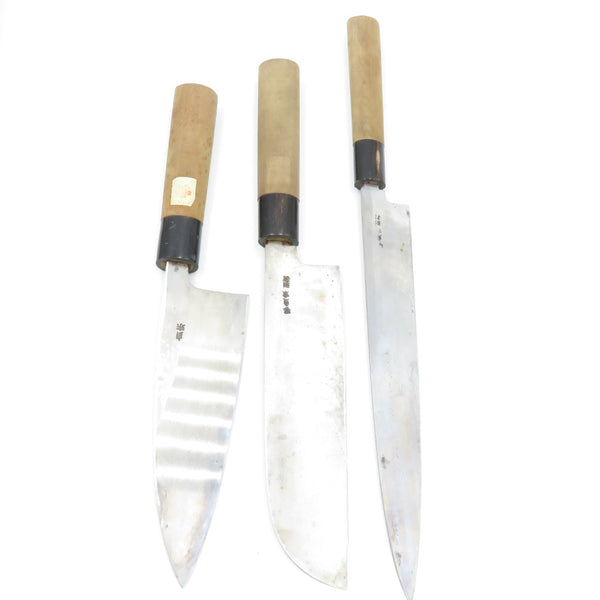 大阪あべの辻調理師専門学校 包丁3本セット 堺石藤 貞宗 収納袋付 一部