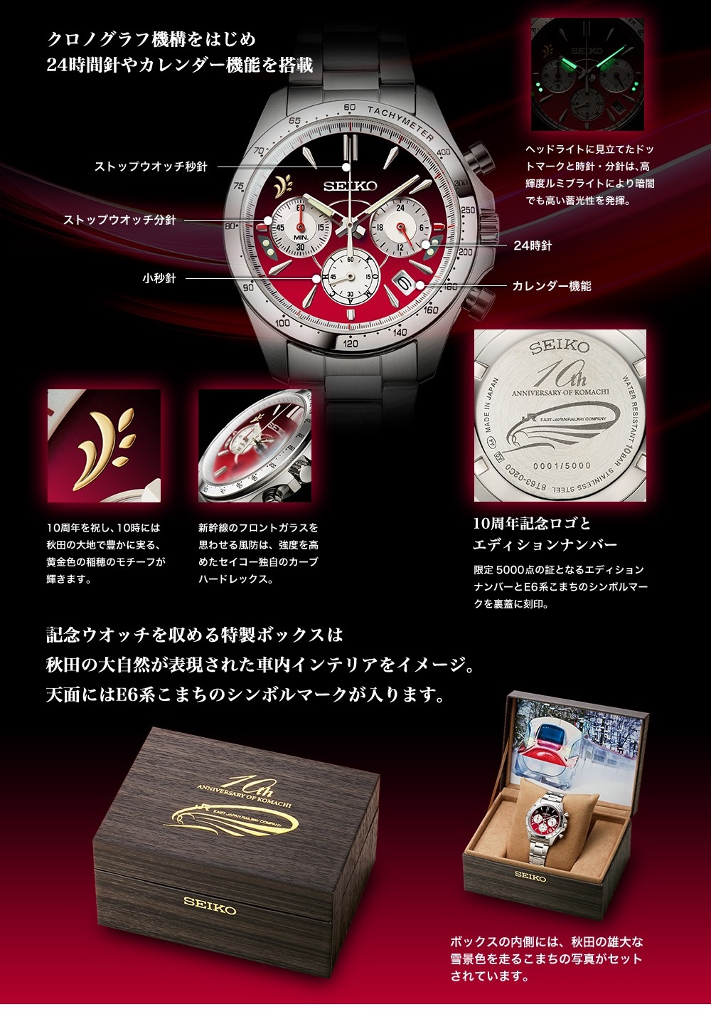 セイコー E6系こまち10周年記念ウオッチ 数量限定5,000点 | タイム