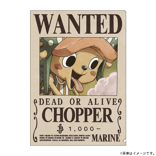 ワンピース】手配書クリアファイル チョッパー 1000: ステーショナリー