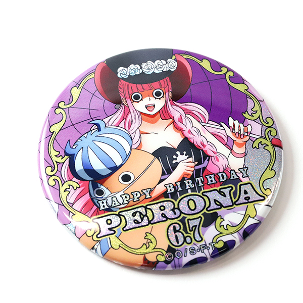 ワンピース】ハッピーバースデーホログラム缶バッジ［6.7 ペローナ
