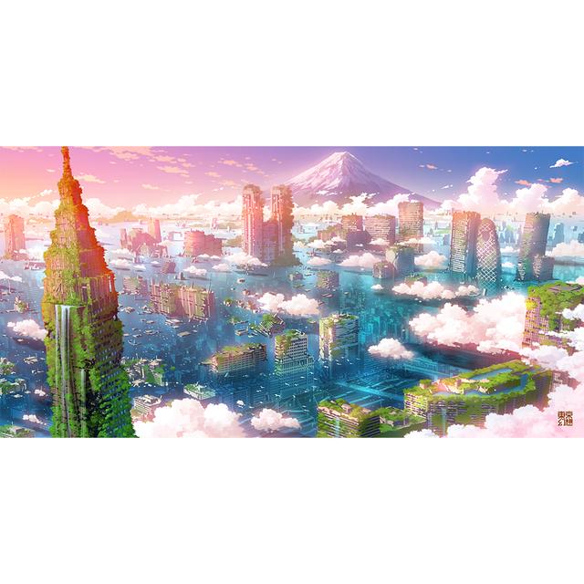 受注生産・直筆サイン入り】新宿雲海幻想 東京幻想キャンバスプリント