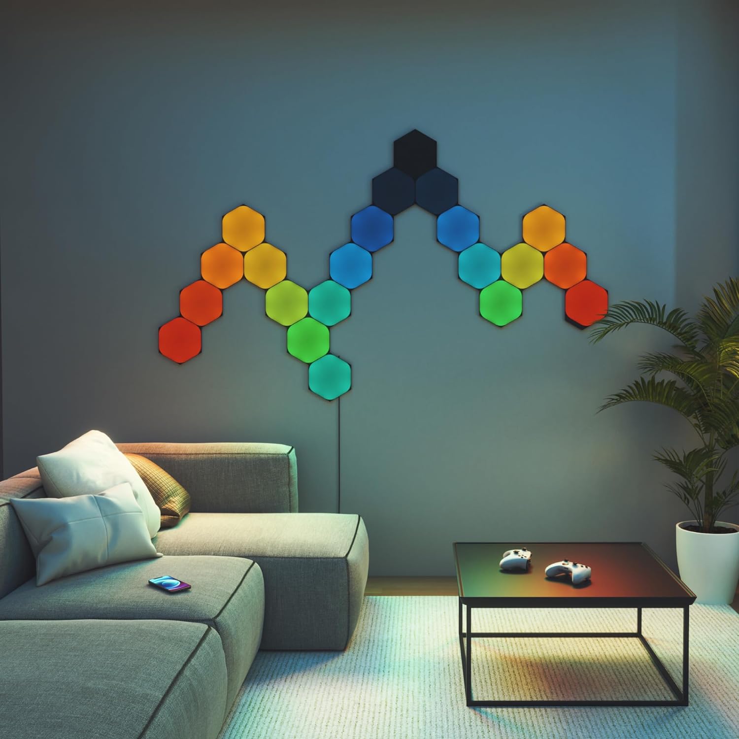 Nanoleaf Shapes ブラックヘキサゴン 拡張パック(3枚入り) – GRAPHT