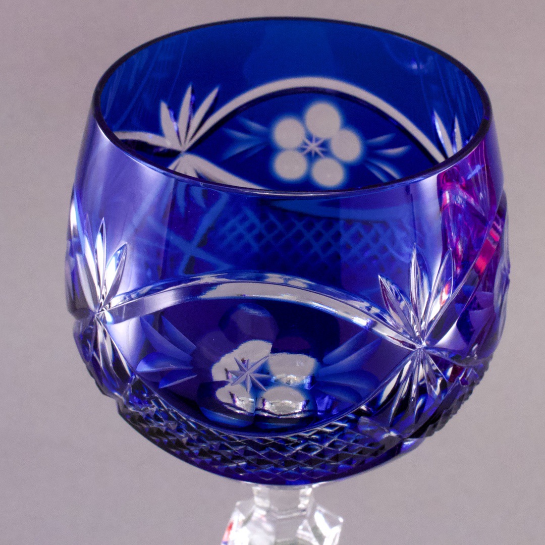 ドイツ LAUSITZER GLAS ワイングラス ペア CRISTAL DONAU KAMEI GLASS