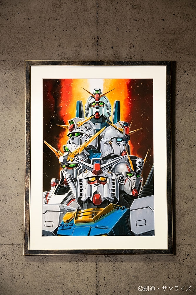 大河原邦男画業50周年企画 複製原画 B3額装入り ガンダム集合: その他