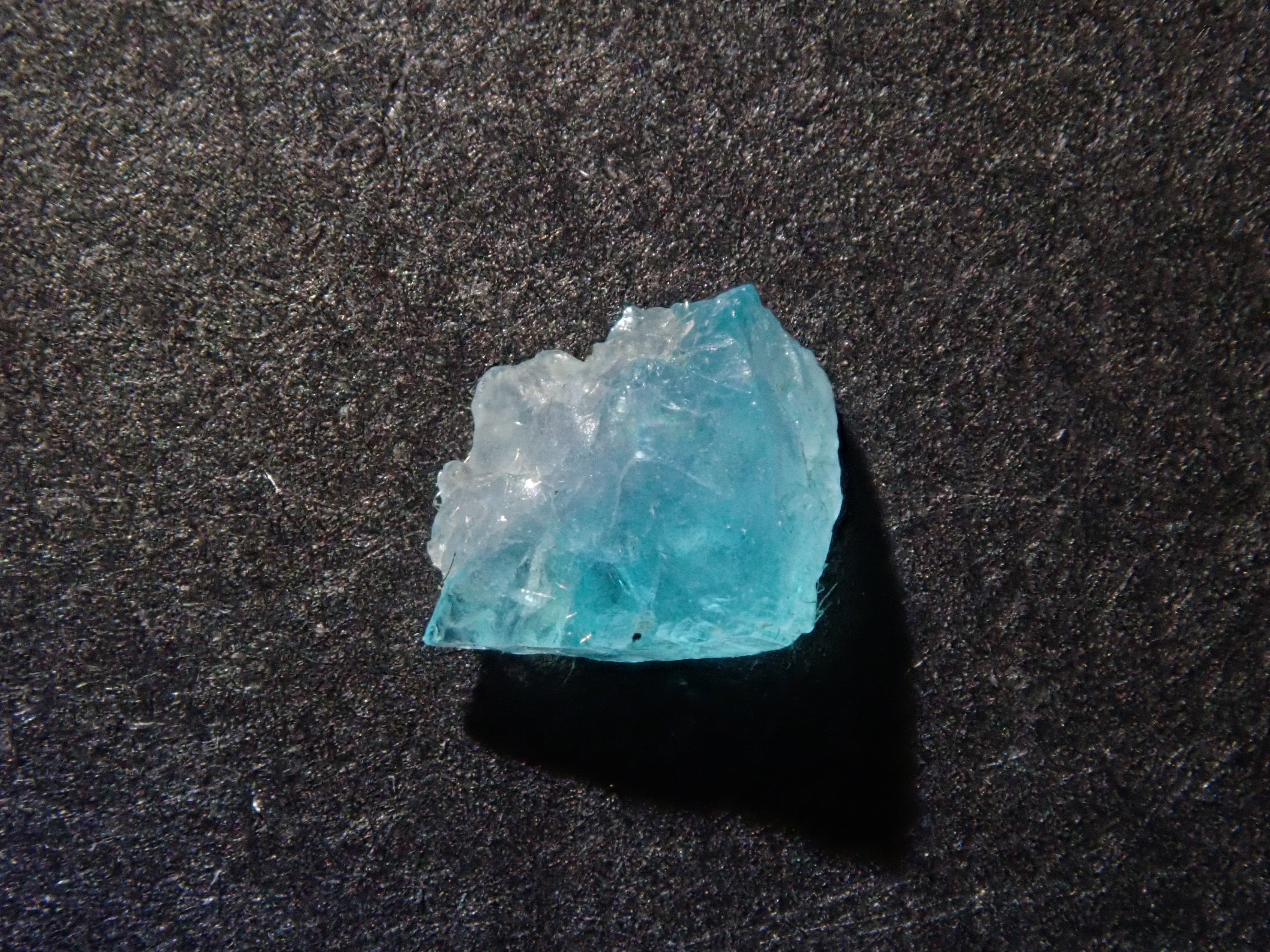 Brazilian Paraiba tourmaline 0.184ct raw stone (CuO:1.5%, MnO:0.6%)