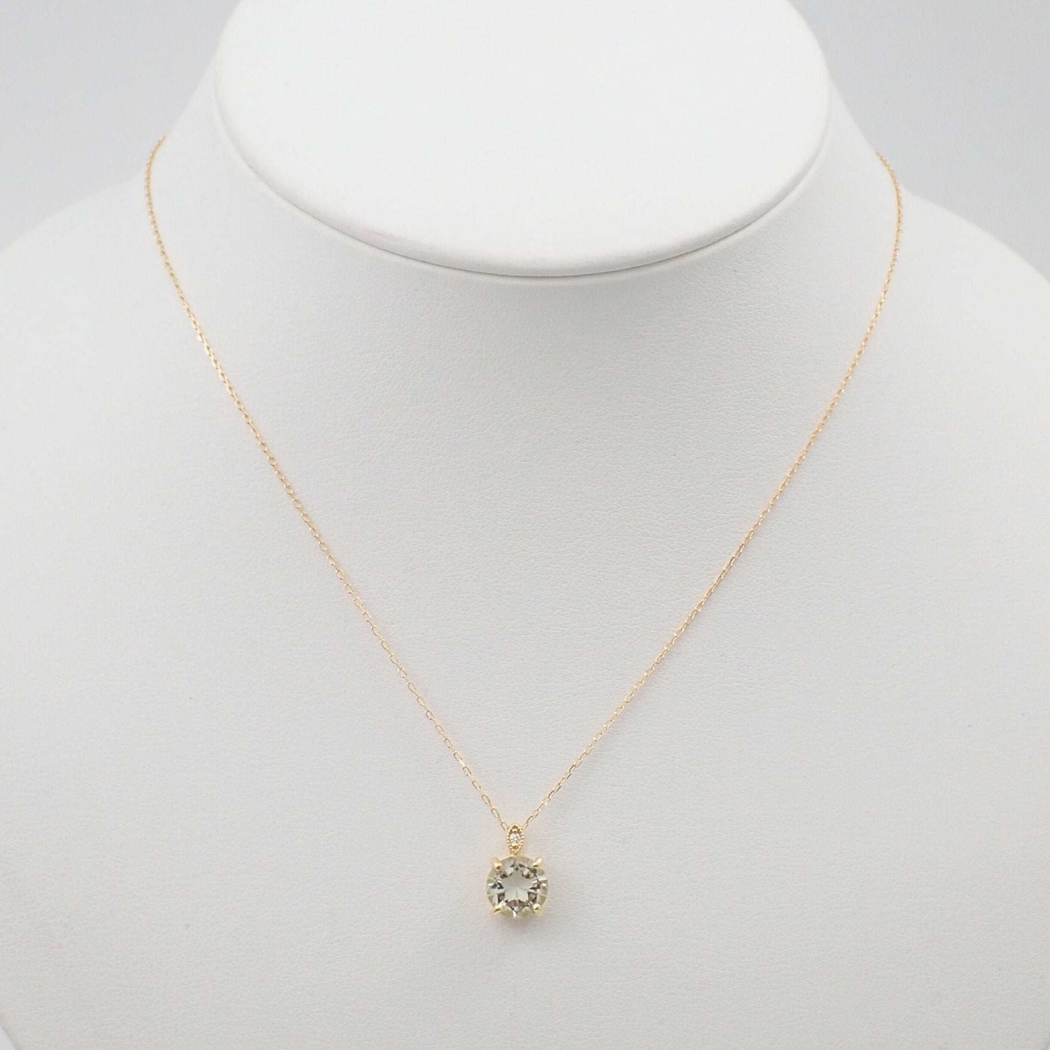 さくらインカット】K18グリーンアメジスト1.50ct ペンダント