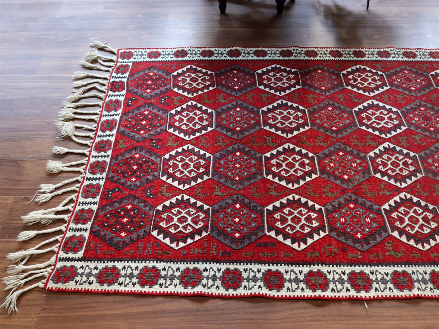 キリムスタイル / オールドキリム ワン149×111cm 連なるドラゴンのモチーフ