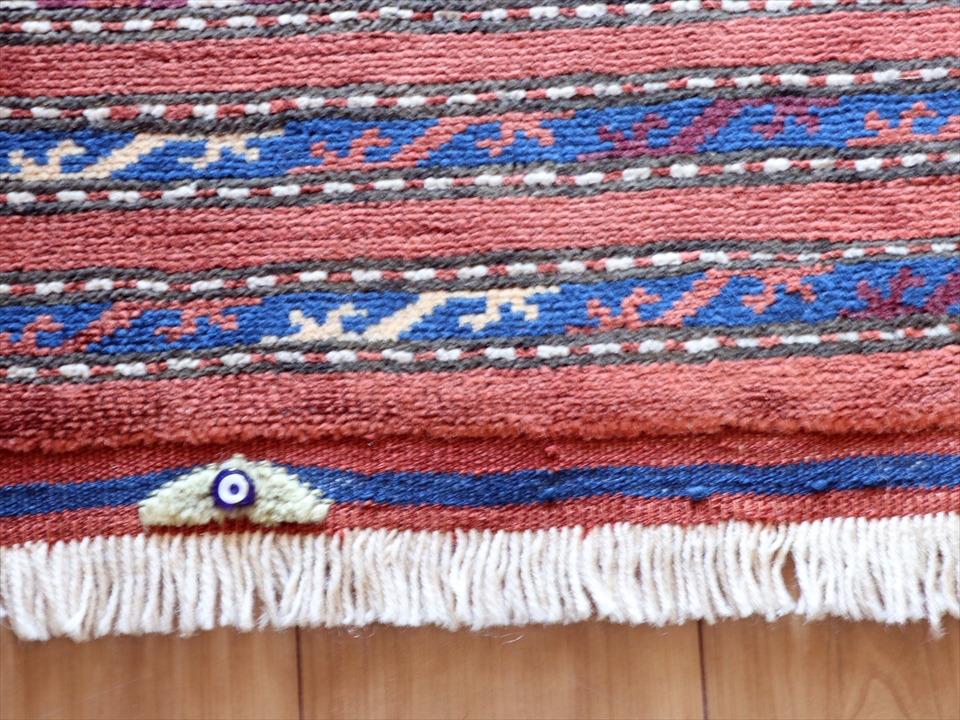 キリムスタイル / トルコの手織りのじゅうたん・ウール100%の新しい