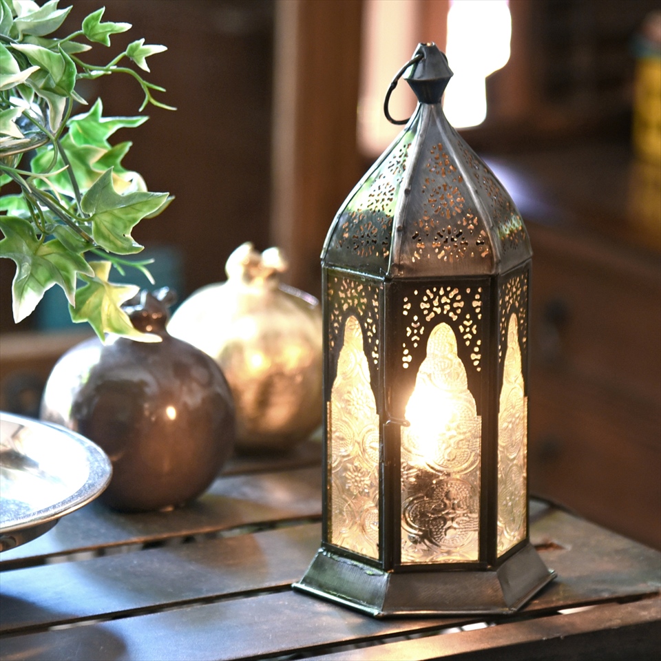 山羊革モロッコ エスニック ランプ スタンドランプ テーブルランプ