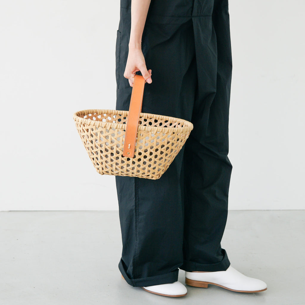 竹聲館 革持ち手バスケット ｜くらすこと公式オンラインストア