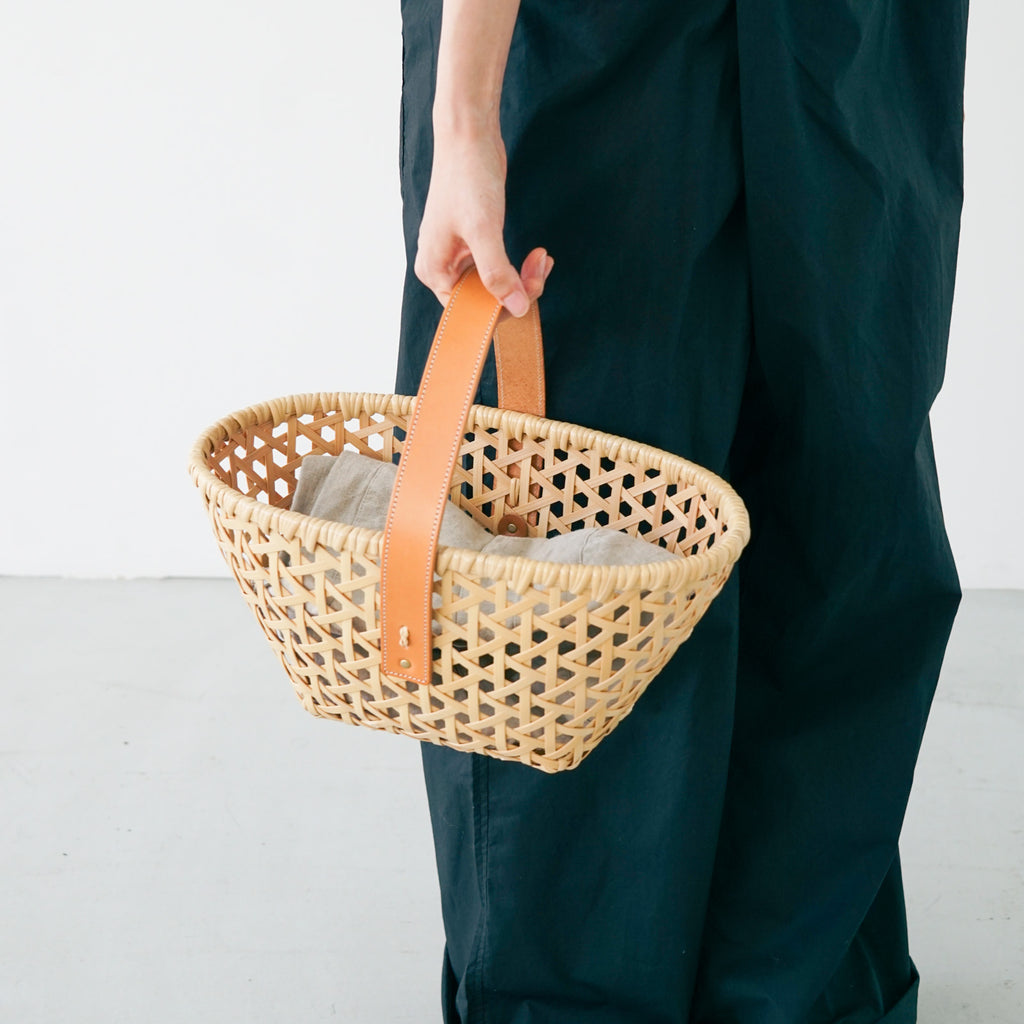 竹聲館 革持ち手バスケット ｜くらすこと公式オンラインストア