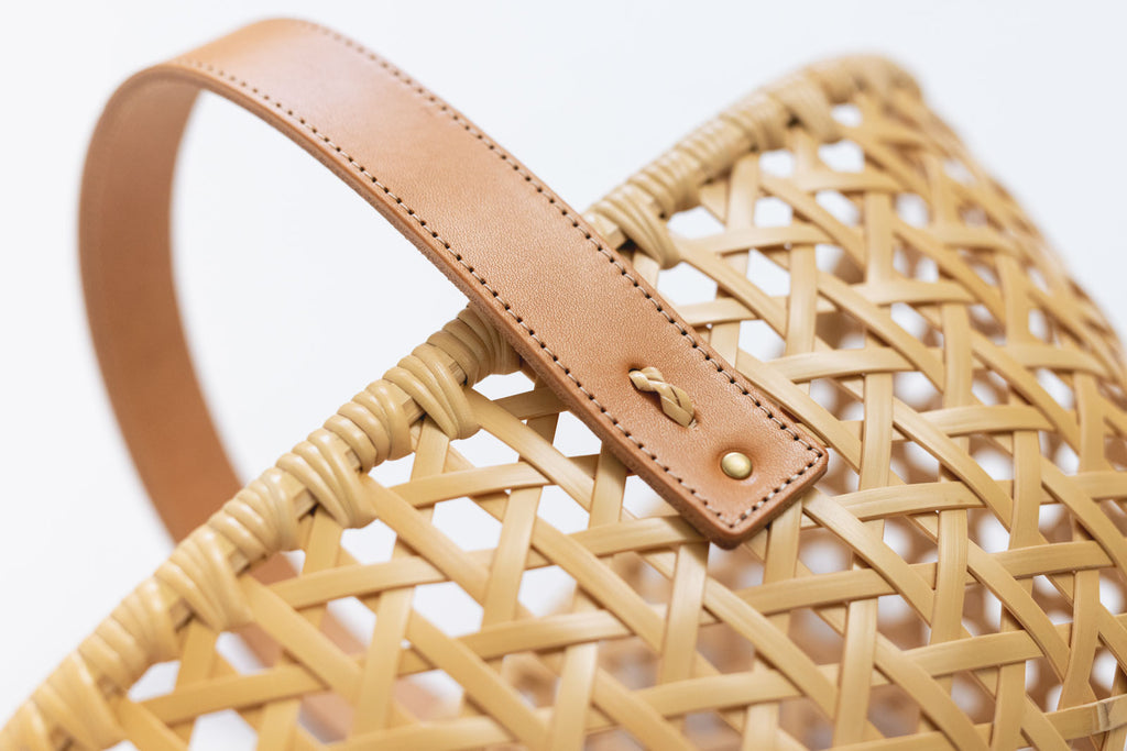 竹聲館 革持ち手バスケット ｜くらすこと公式オンラインストア