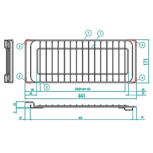 LIXIL・サンウエーブ Wサポートシンク用 マルチプレート ワイヤー部