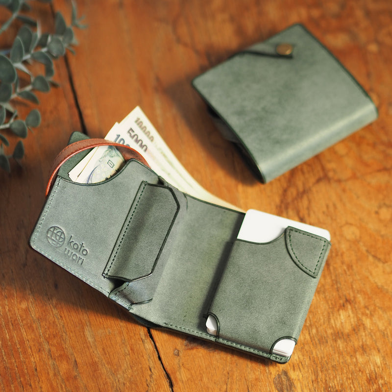 特許構造のミニ財布】手のひらサイズ｜理 kotowari® mini3（グリーン