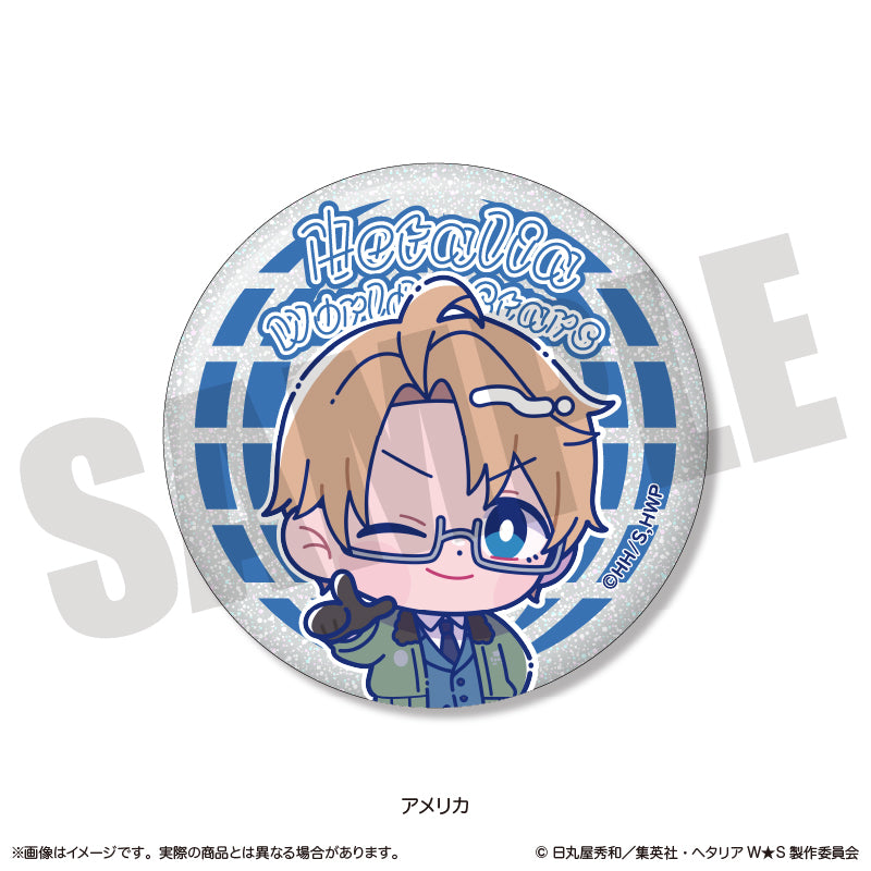 ヘタリア World☆Stars」 にゅ〜とろ ホログラム缶バッジ Vol.2
