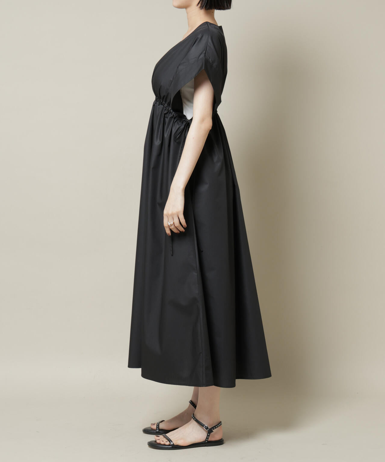 ドロストギャザー ドルマン ワンピース