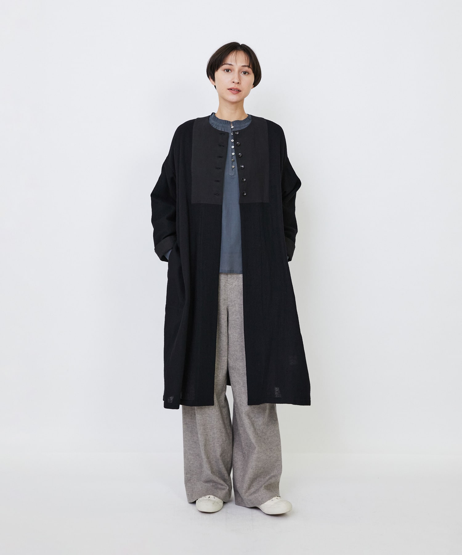 ウールリファインガーゼガウンコート｜BIGI online store - ビギ