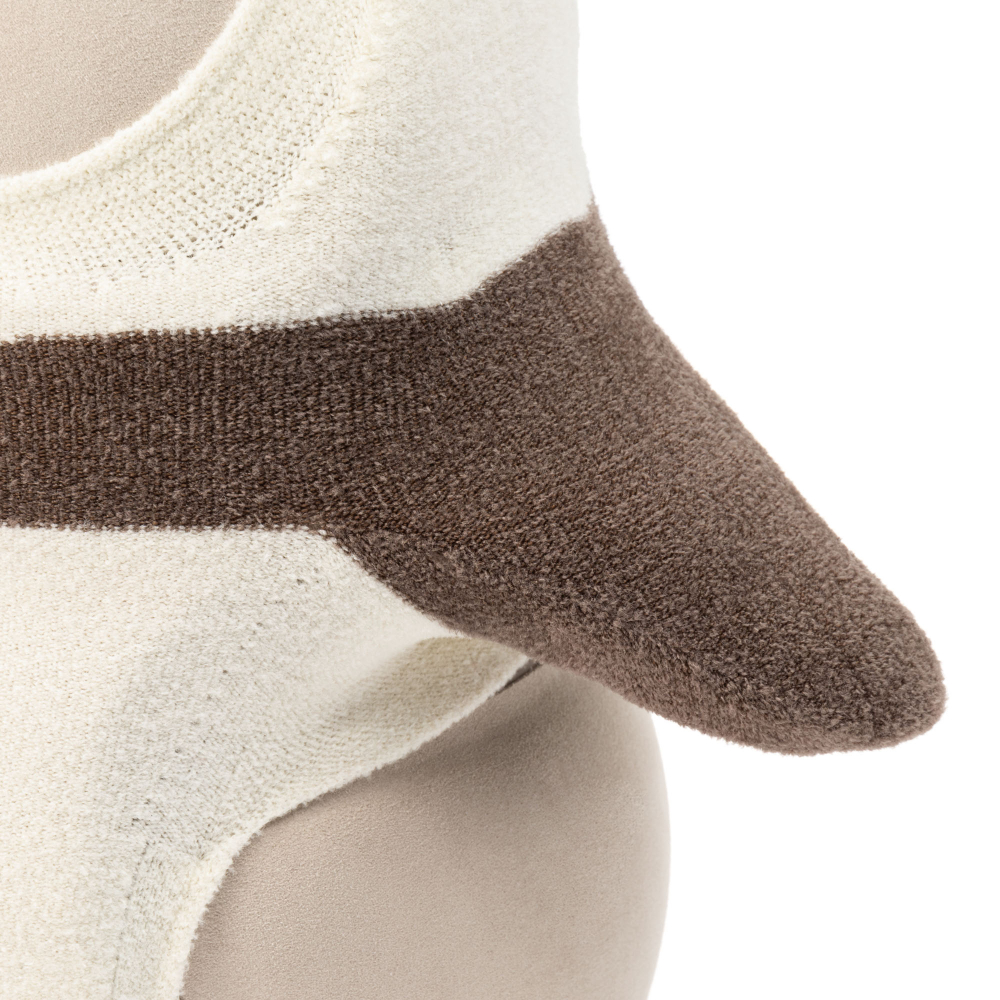 パンダニット(オフホワイト×ブラウン) | LOVOT ウェブストア