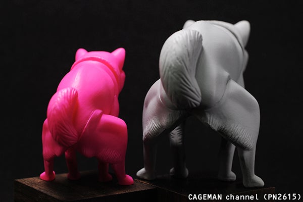 いきむ犬PVCフィギュア（ノーマル）柴犬グレー」ガチャ版と一緒に