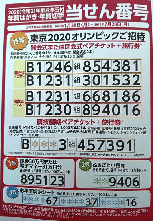 2020お年玉付き年賀はがき | ♪無職ジジイでございます♪