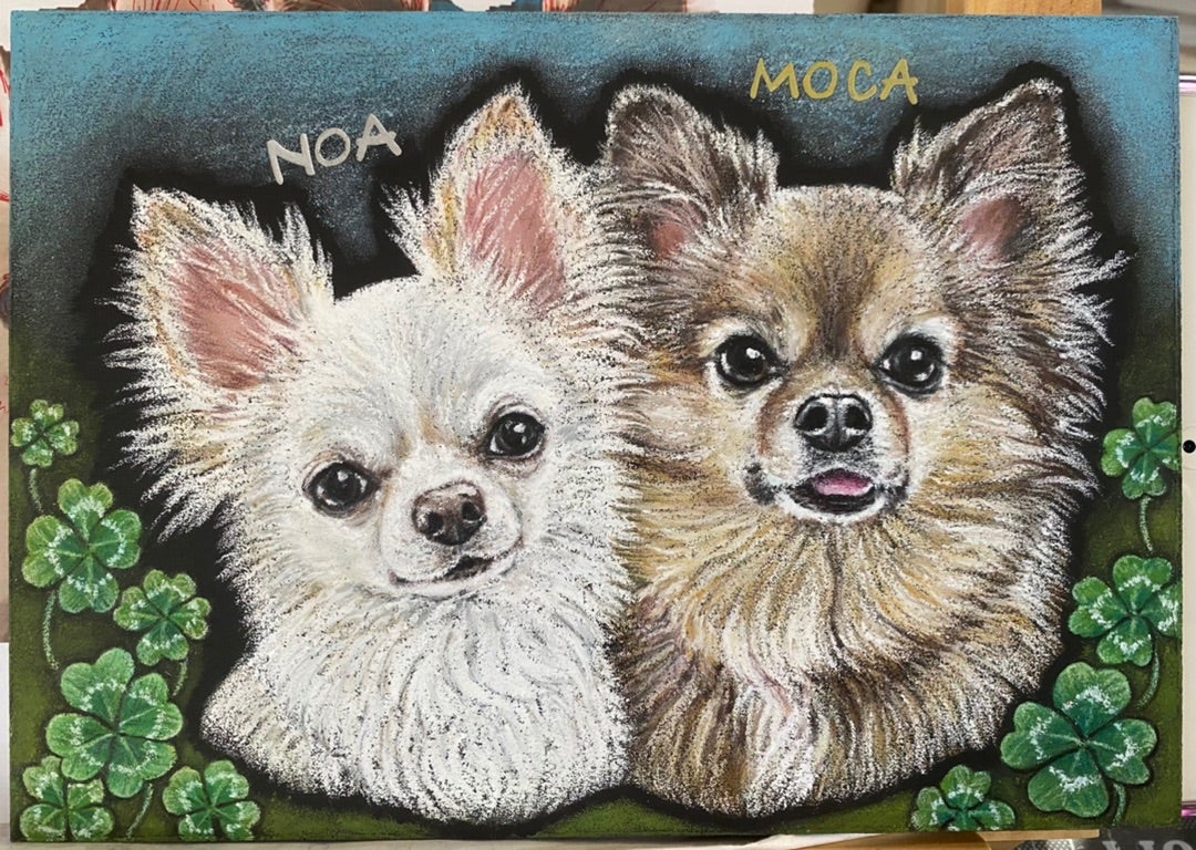 チョークアート犬絵、第37作目、ロングチワワ❤ | chalkart DREAMY CANDY