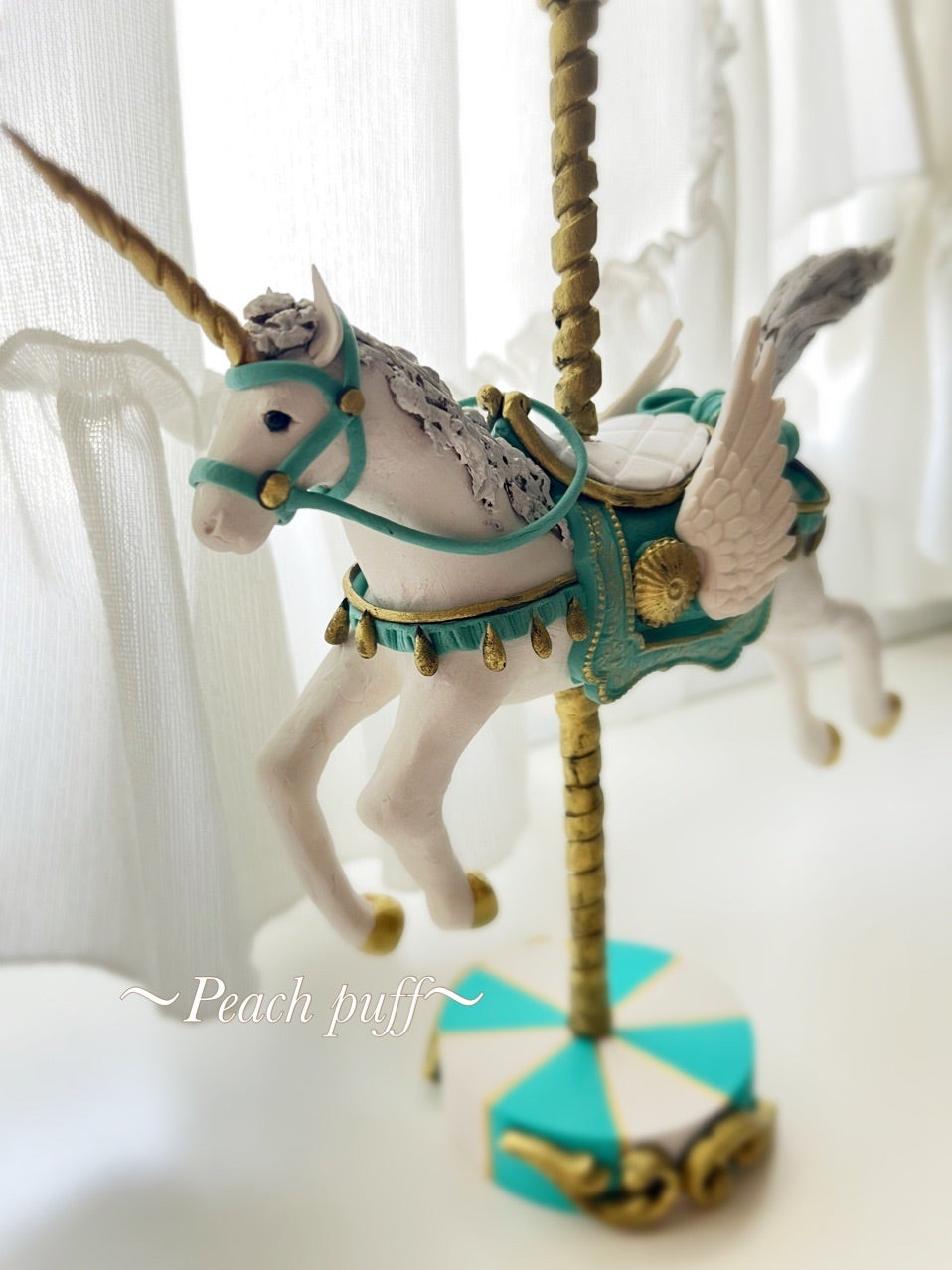 ユニコーンのメリーゴーランド | DECOクレイ大島教室 Peachpuff