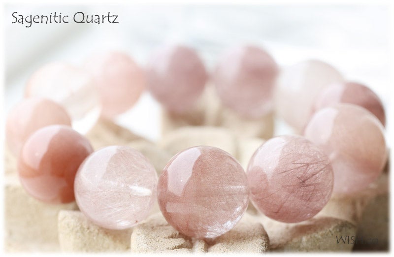ピンクサゲニティッククォーツブレスレット | 天然石ヒーリング