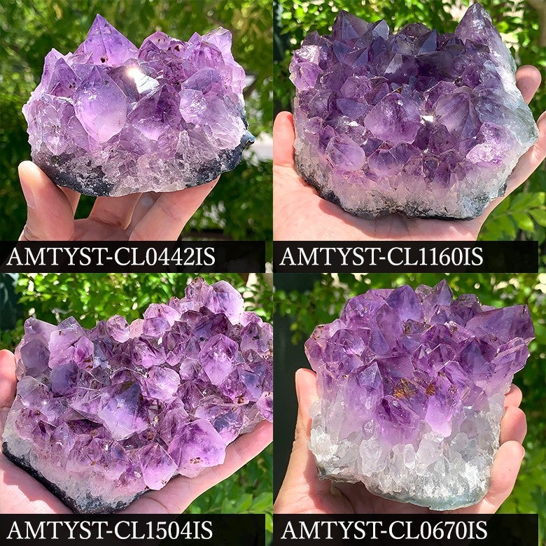 新着情報☆紫と白☆2色のアメジストクラスターをご紹介｜天然石