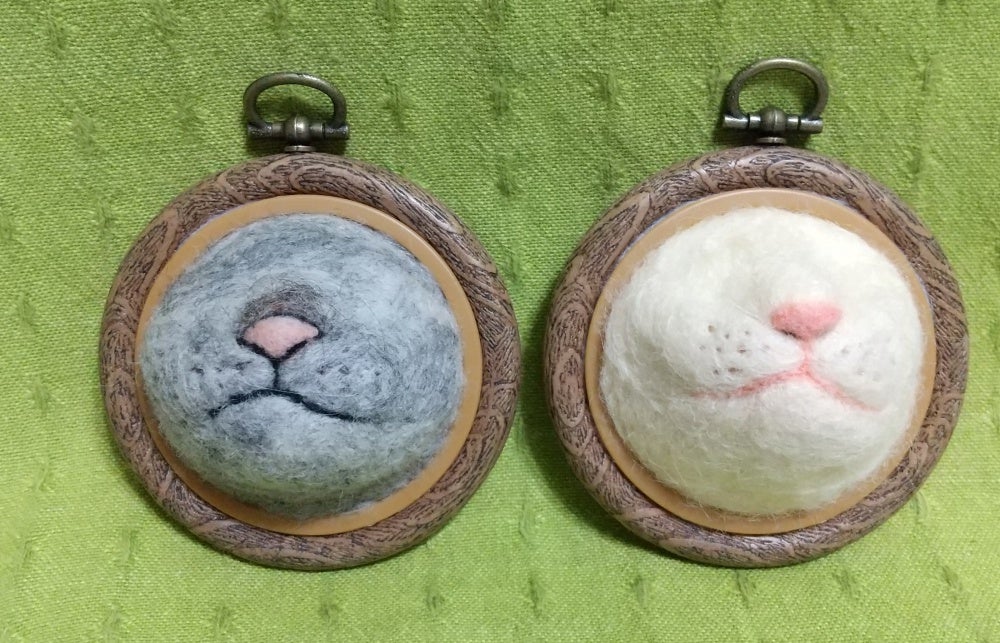 ハンドメイド☆羊毛フェルトで猫のヒゲ刺し | すが薬局のブログ