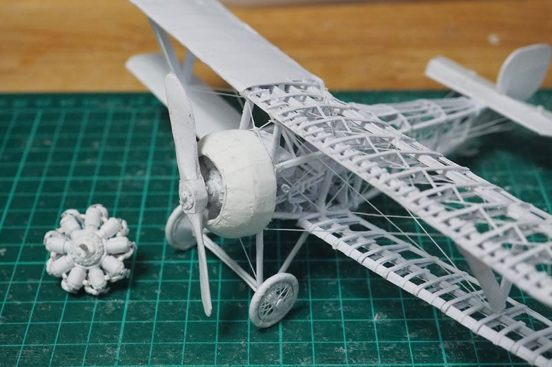 ニューポール17（1/32フルスクラッチ紙模型）-その11 | 複葉機と昆虫