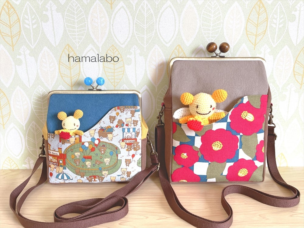 スマート版！がま口ポケットショルダーバッグの型紙＆レシピを用意しま