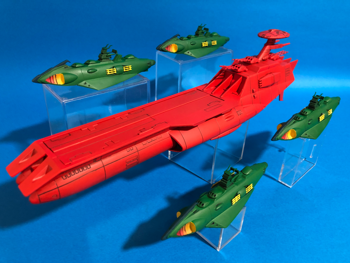 ヤマト旧キットで新たなる旅立ち デスラー戦闘空母＆ガミラス艦
