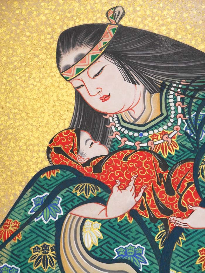 大宮八幡宮 奉納扁額『子守神功皇后之図』 | 辰昇｜絵のぼり絵師