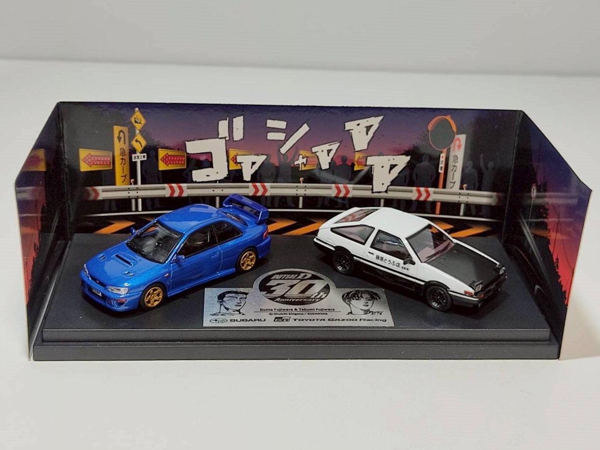 頭文字D 30th 1/64 Trueno (AE86) & IMPREZA (GC8) | トミカ103ca