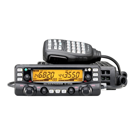 Icom IC-2720 Manuals | ManualsLib