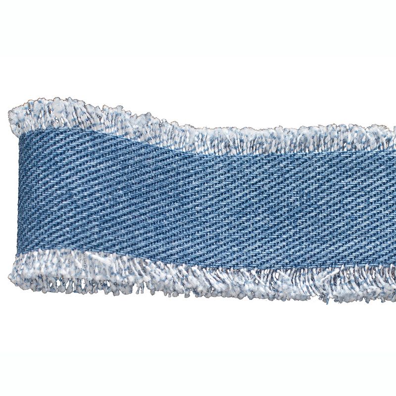 青山リボン/デニムフリンジ 24x10 #032/457-32 - 花材通販はなどんや