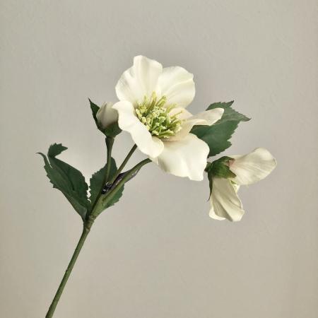 即日☆【造花】アスカ/クリスマスローズ×2 つぼみ×1 クリームピンク/A