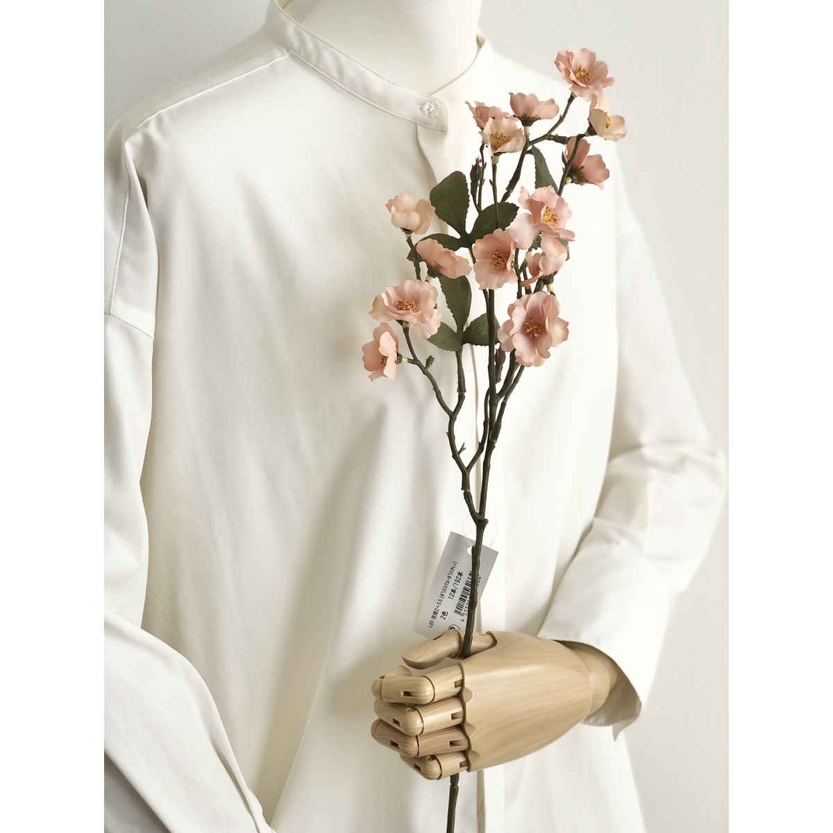 造花】アスカ/ローズ×14 つぼみ×4 アンティークピンク/A-34962-3A - 花