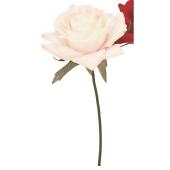造花】アスカ/ローズピック ホワイトピンク(ナチュラル加工)/A-35163