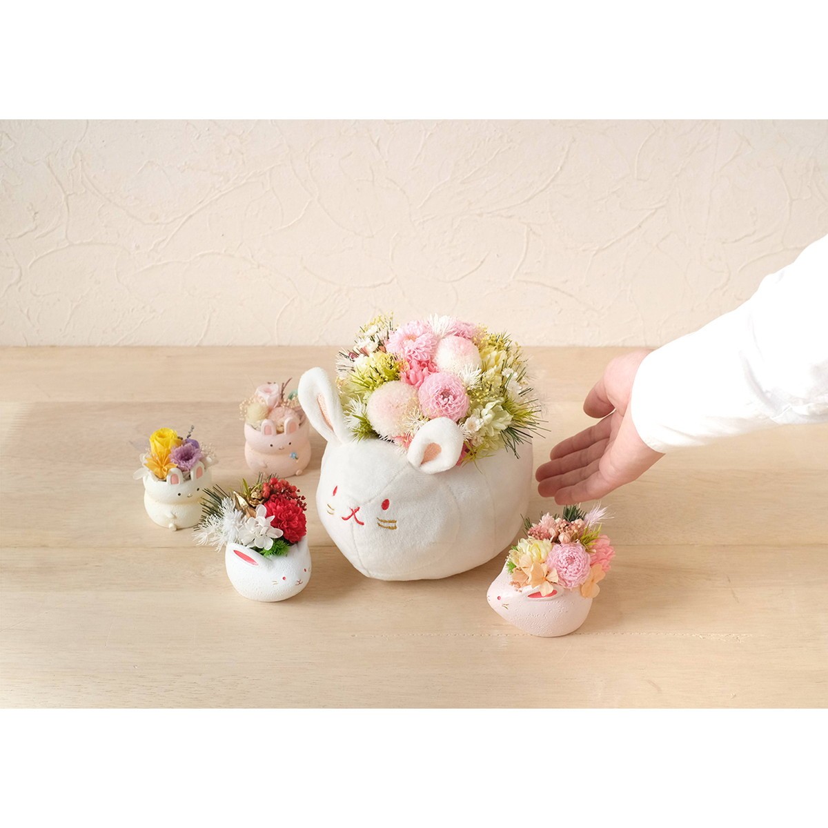 即日☆GREENHOUSE/リトルレジンポット うさぎ /2種×「各1」/4994S - 花