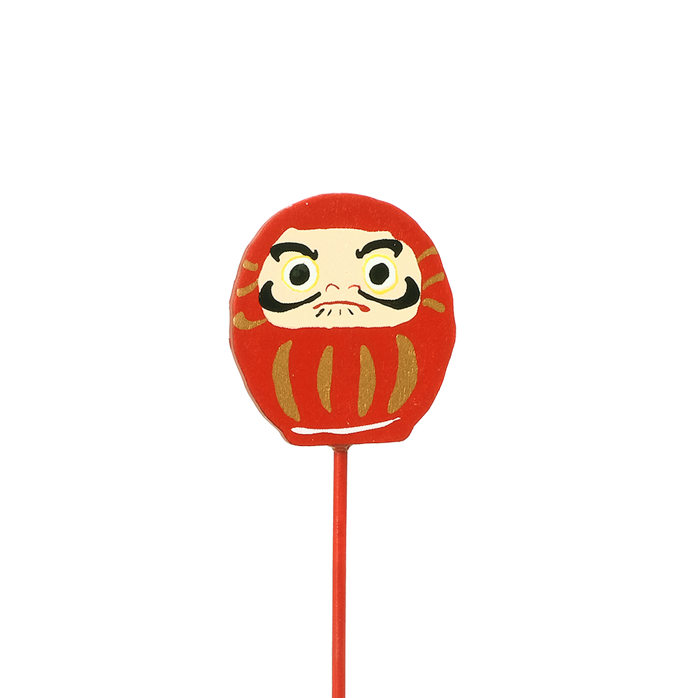 GREENHOUSE/NY木製プレートピック だるま/NY450 - 花材通販はなどんや