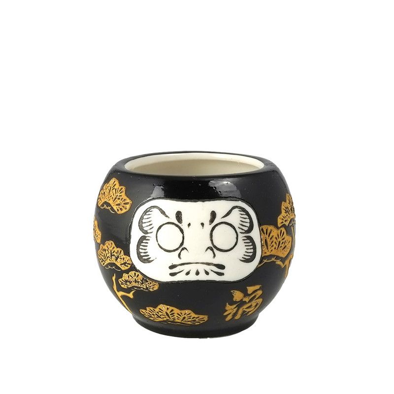 GREENHOUSE/NYだるま陶器 黒松/NY570 - 花材通販はなどんやアソシエ