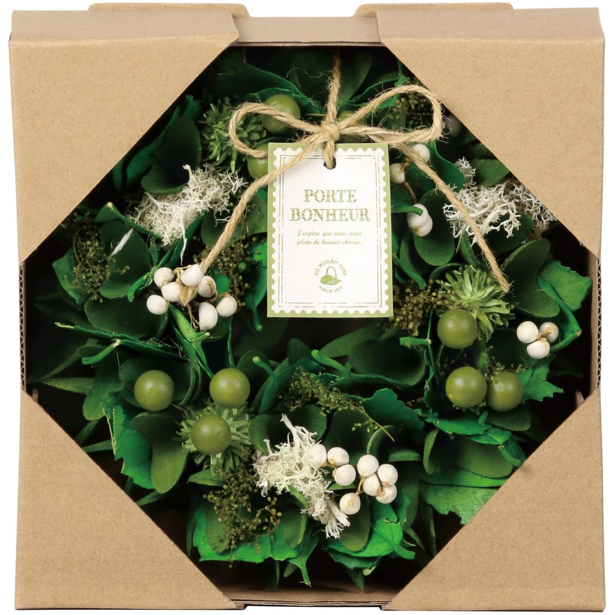 SG Wonder zone/完成リースφ18グリーン/660-078S - 花材通販はなどんや