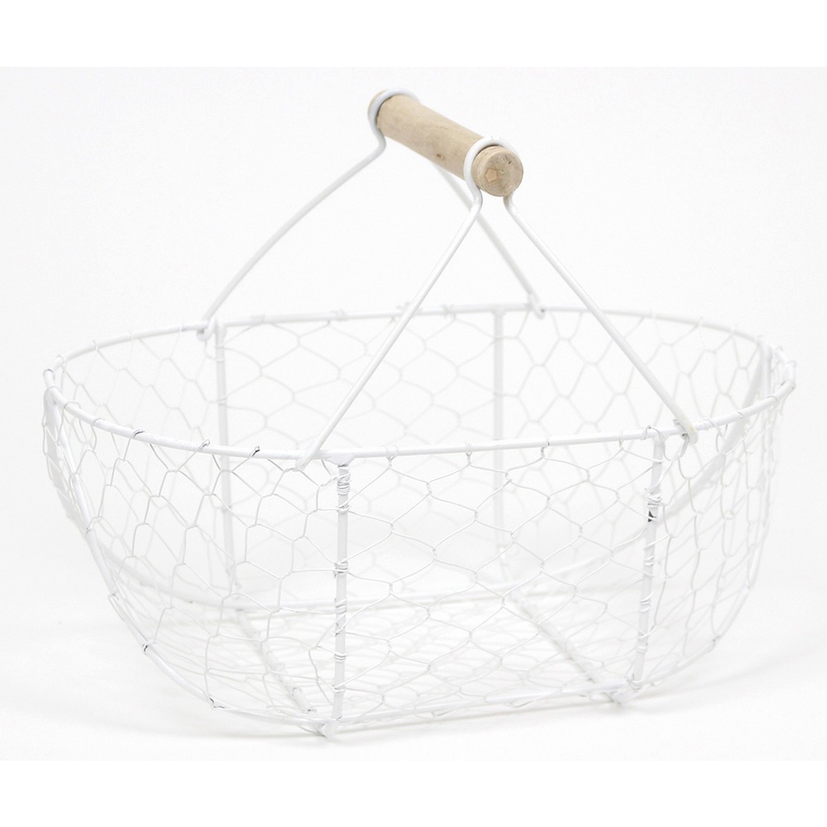 村田屋産業/ワイヤーバスケットホワイトL/3088 - 花材通販はなどんや