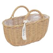 即日☆村田屋産業/PPラタンバスケット楕円型SNatural/3209 - 花材通販