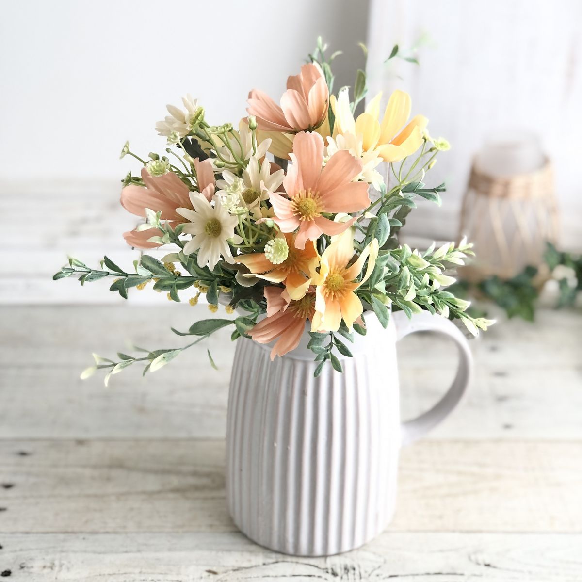 造花】MAGIQ東京堂/コスモスミックスブーケ #6 PE/YL ピーチイエロー